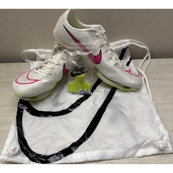 Nike DH5359-100 Men\'s Size 11.5 White/Pink Air Zoom Maxfly Track Spikes main image 7